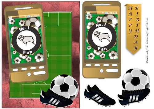 Football Phone Card for Derby County Fan