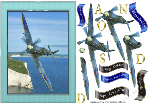 Aircraft over Cliffs at Dover Birthday or Fathers Day