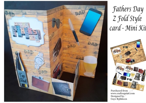 Fathers Day Z Fold Card - Mini Kit