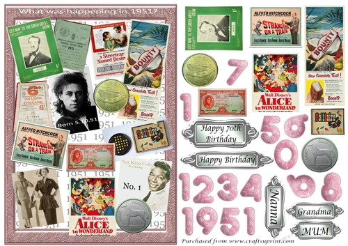 Birth Year 1951 - female Irish theme