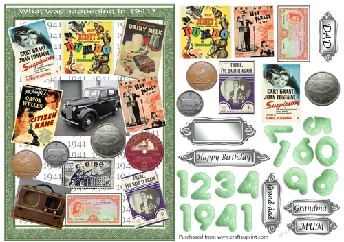 Birth Year 1941 - Irish theme