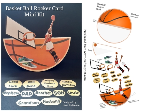 Basket Ball Rocker Card various sentiments
