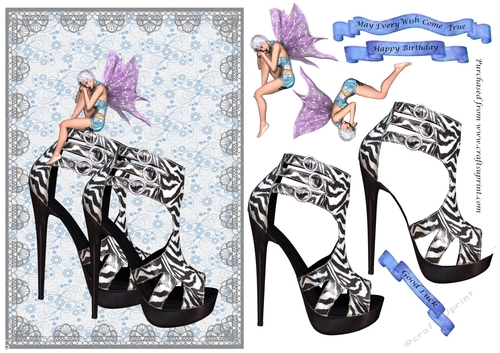 Fairy sitting on shoe