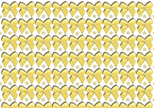 Gold bows and stars background sheet