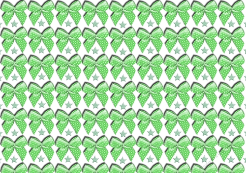 Green bows and stars background sheet
