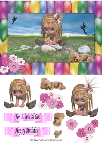 Girl Elf in a balloon frame