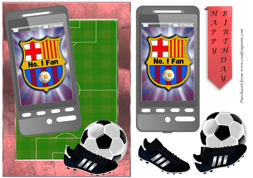 Football Phone card for Barcelona Fan