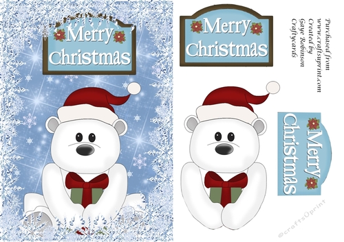 Polar Bear Christmas mini kit 2 sheets