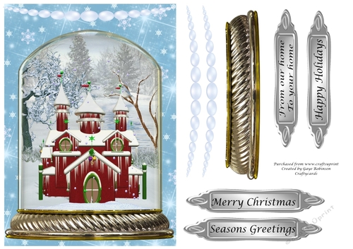 Winter House in Snowglobe