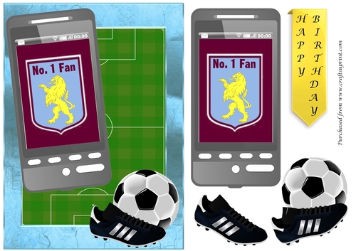 Football Phone Card Aston Villa Fan