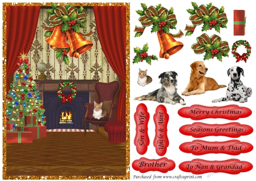 Christmas by the Fire - various greetings