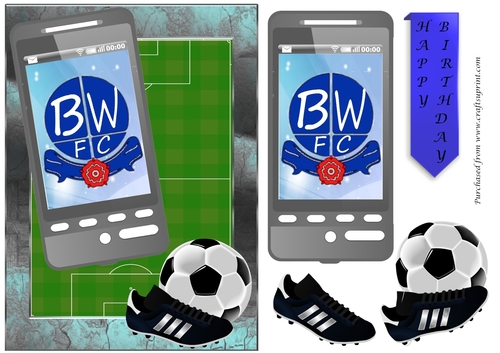 Football phone card Bolton Wanderers