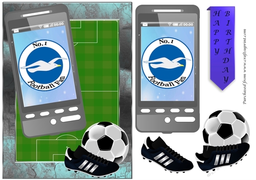 Football phone card for fan of the Seagulls