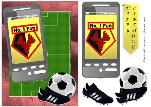 Football Phone Card for Watford Fan