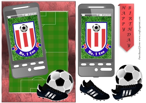Football Phone Card for Stoke City Fan