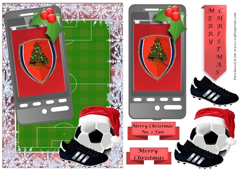 Christmas football phone card Arsenal Fan