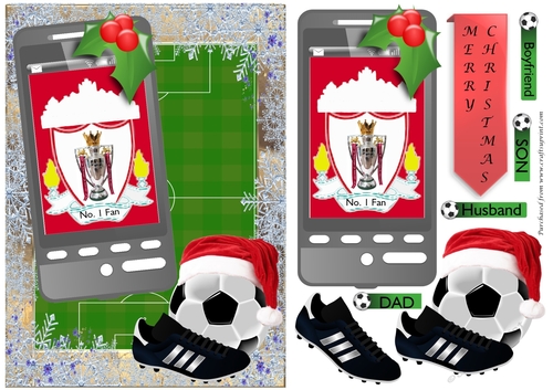 Christmas Football Phone Card for Liverpool Fan