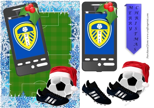 Christmas Football Phone Card Leeds Fan