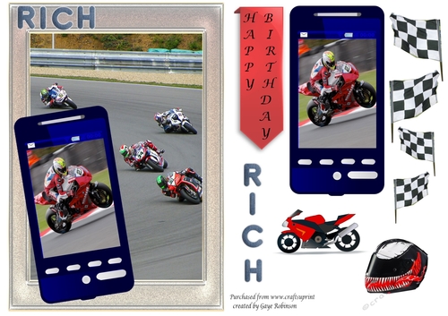 RICH Motorcycle Racing Phone card