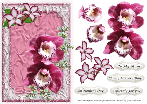 Mothers Day Card - Orchid
