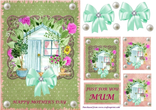 Mothers Day quick card 3 with toppers