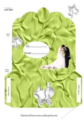 Money Wallet for Wedding, Blessing card green cup831246_3656