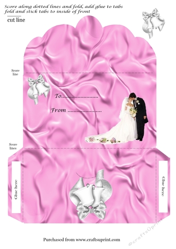 Money Wallet for Wedding, Blessing card pink cup831248_3656