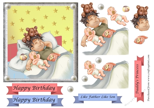 Asleep At Last Birthday square card