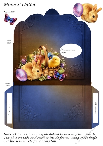 Easter Bunny Money Wallet