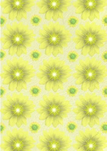 Yellow flowers and sparkles textured background paper