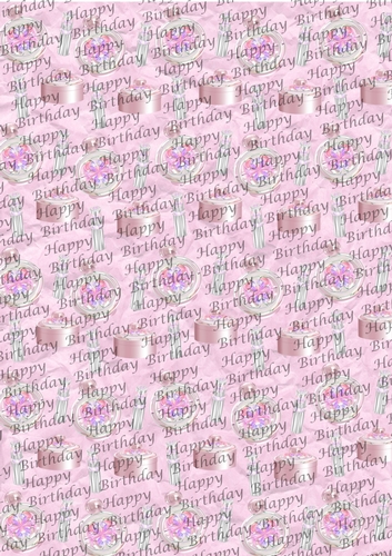 Girly things & Happy Birthday script pink