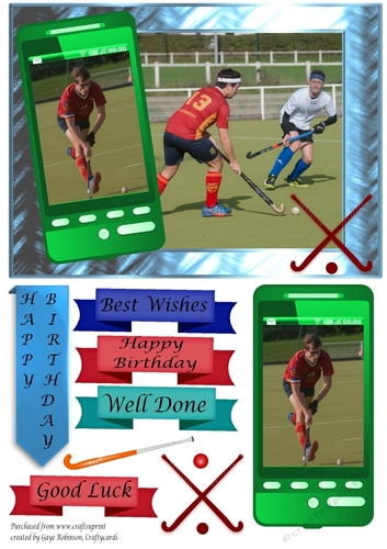 Field Hockey Phone Card - male