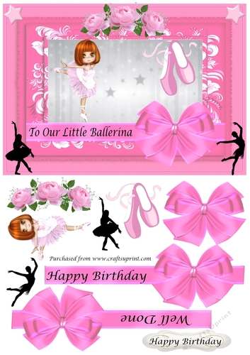 Little Ballerina 2 in frame with bow