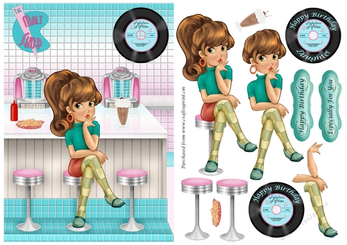 Retro Girl in the Malt Shop