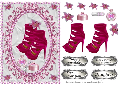 Stiletto suede Cerise ankle boots in oval frame with accessories