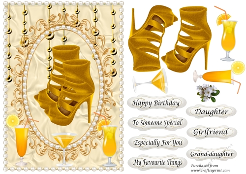 Stiletto suede Gold ankle boots in oval frame with cocktails