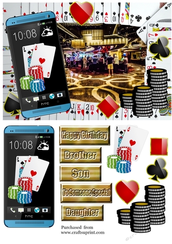 Poker or Black Jack Phone card