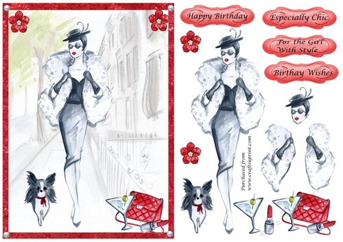 Chic Lady 1 with dog and accessories 
