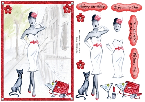 Chic Lady 2 with cat and accessories 