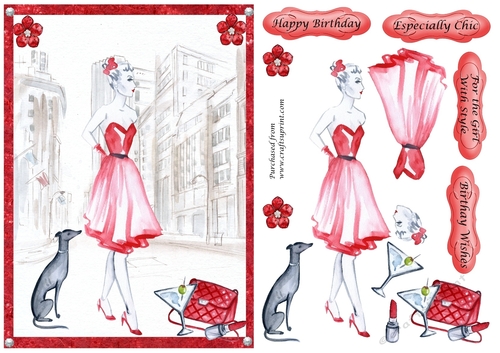 Chic Lady 3 with dog and accessories 