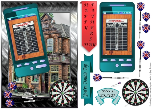 Fathers Day Darts Phone 