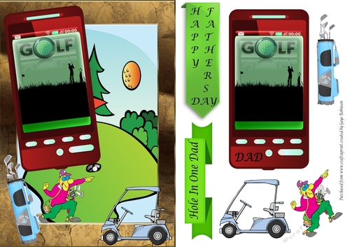 Fathers Day Golf Phone 