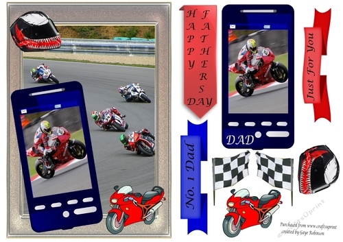Fathers Day Motorcycle Racing Phone 