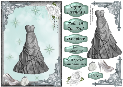 Ball Gown & Accessories - Silver