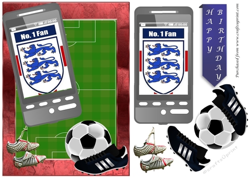 Football phone card for England Fan