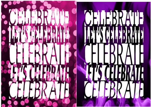 2 Celebrate backgrounds pink and purple