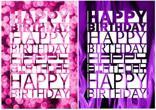 Happy Birthday backgrounds pink & purple