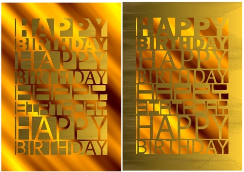 Happy Birthday backgrounds in gold