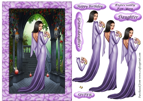 Elegant Lady in Lilac