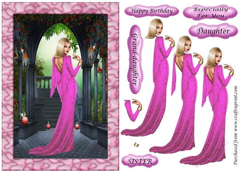 Elegant Lady in Pink